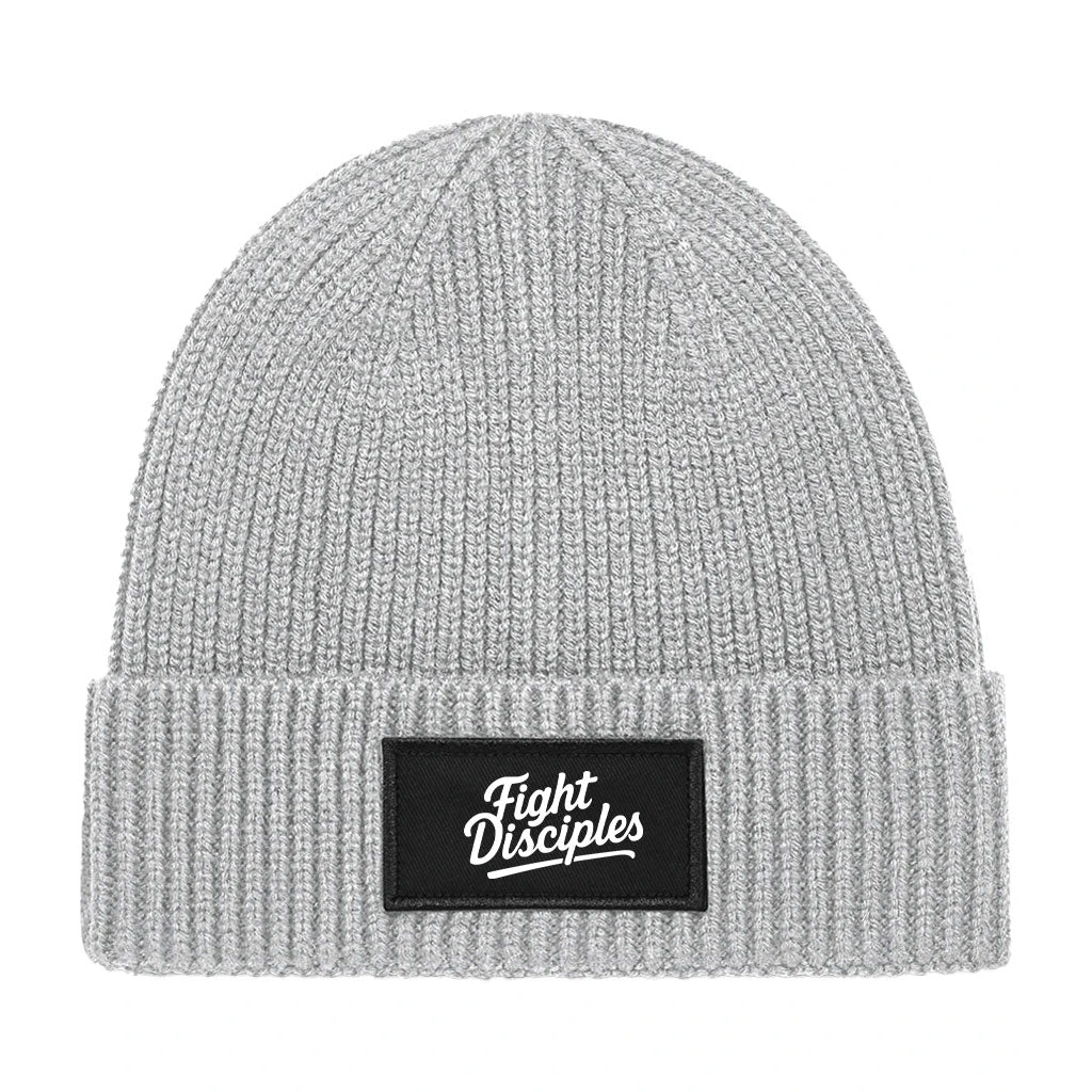 Grey Patch Beanie