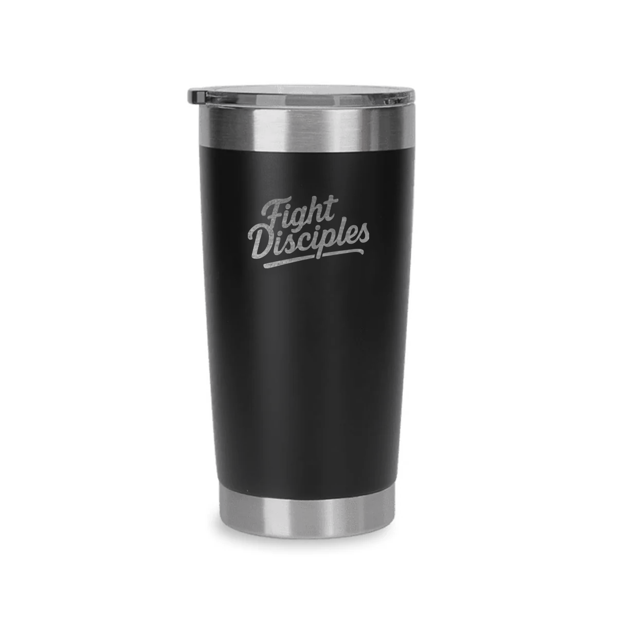 Script Black Travel Mug